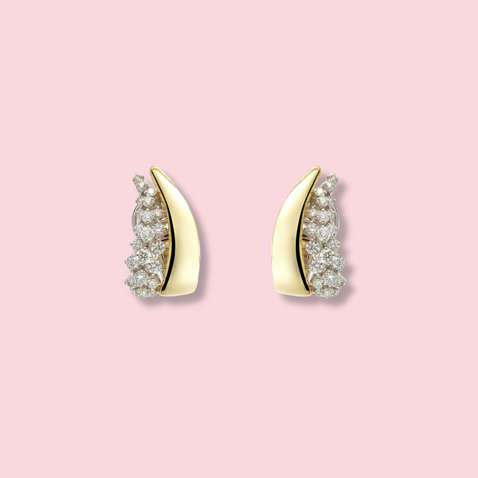 Golden Strada Clip Earrings