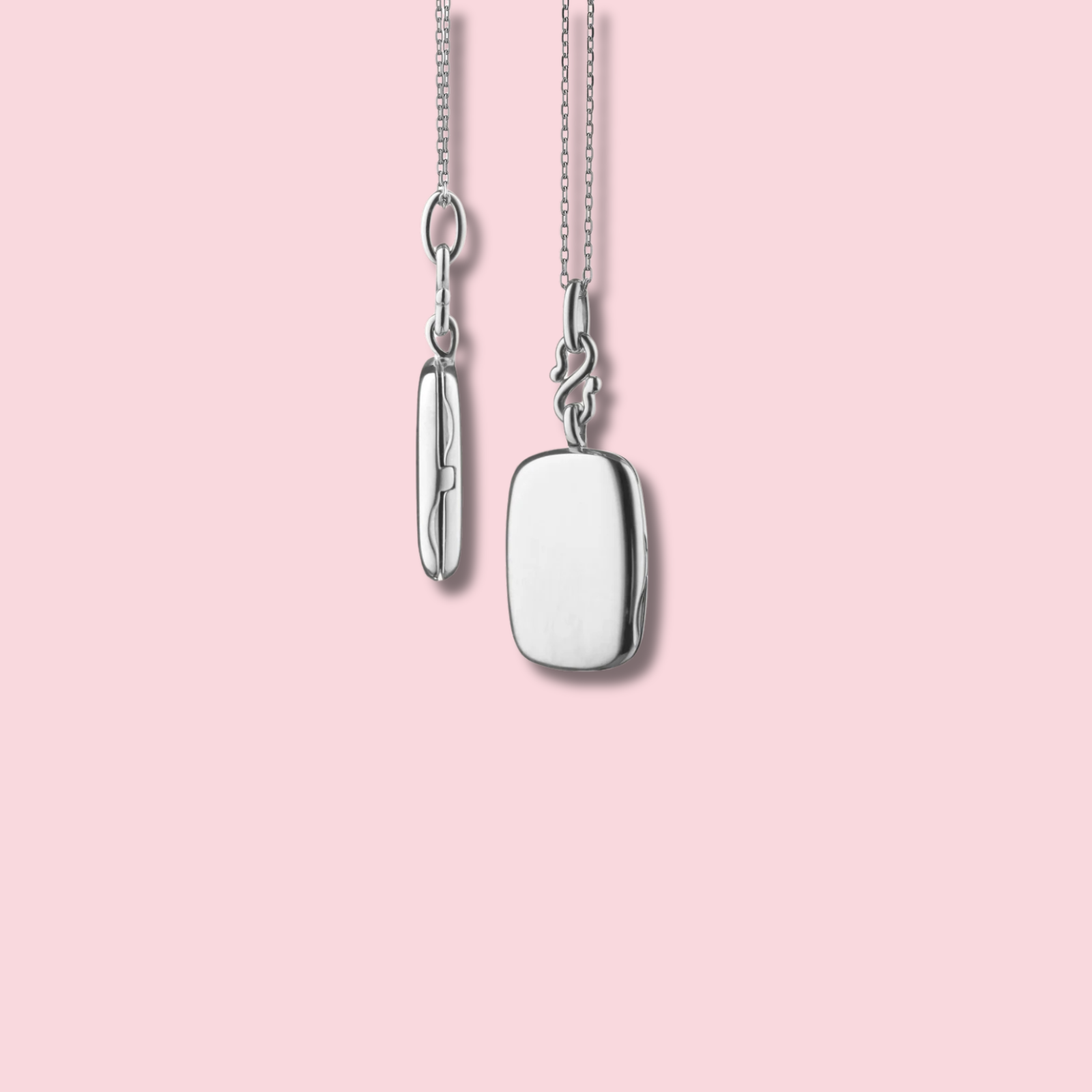 Slim Britt" Sterling Silver Locket Necklacle