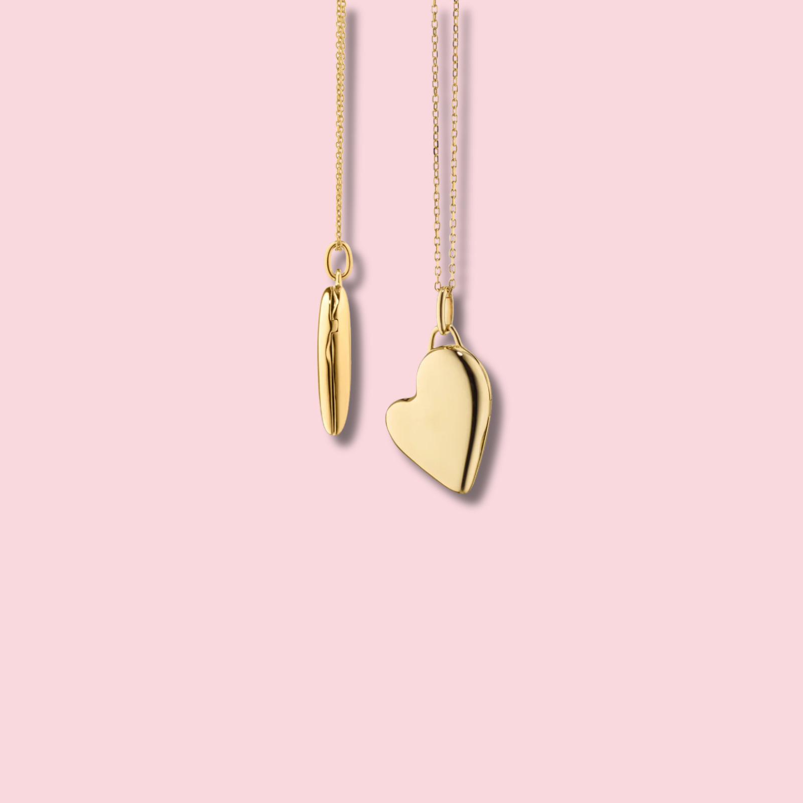 Petite Slim 18K Gold Heart Locket Necklace