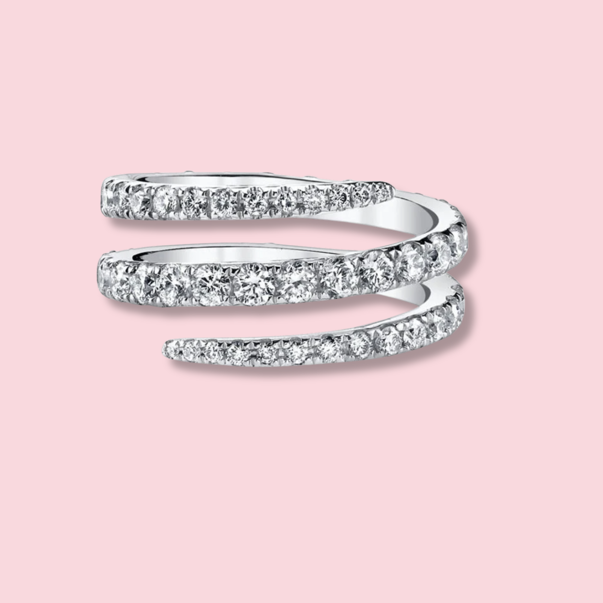 Diamond Pinky Coil Ring