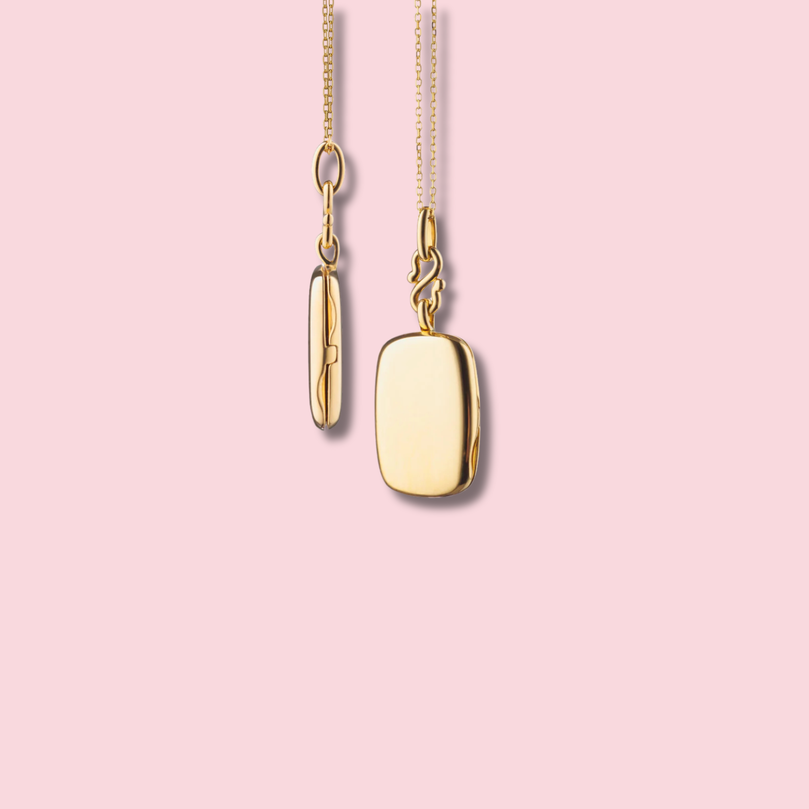 Slim "Britt" 18K Gold Locket Necklace