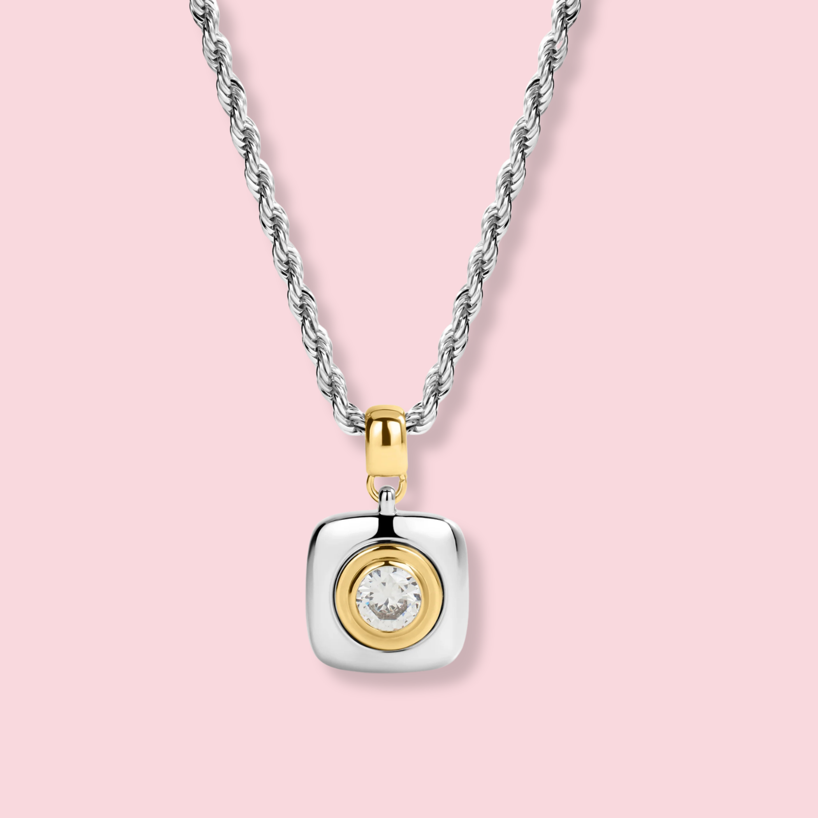 The Luna Bezel Pendant Necklace