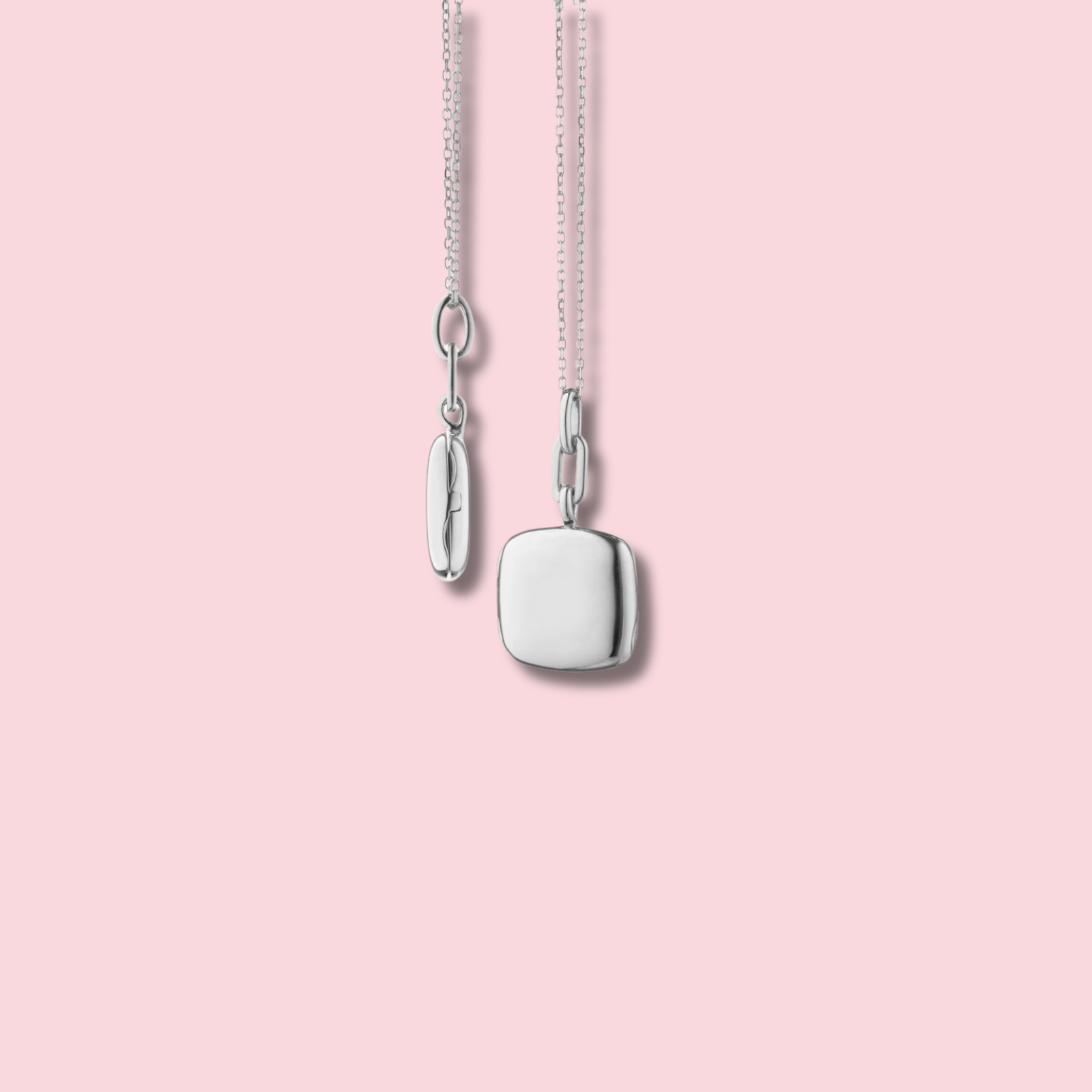 Slim "Viv" Sterling Silver Locket Necklace