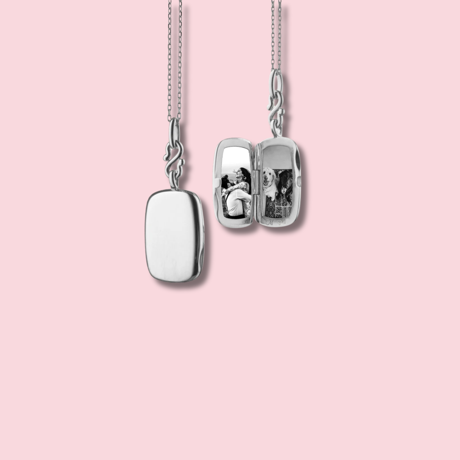 Slim Britt" Sterling Silver Locket Necklacle