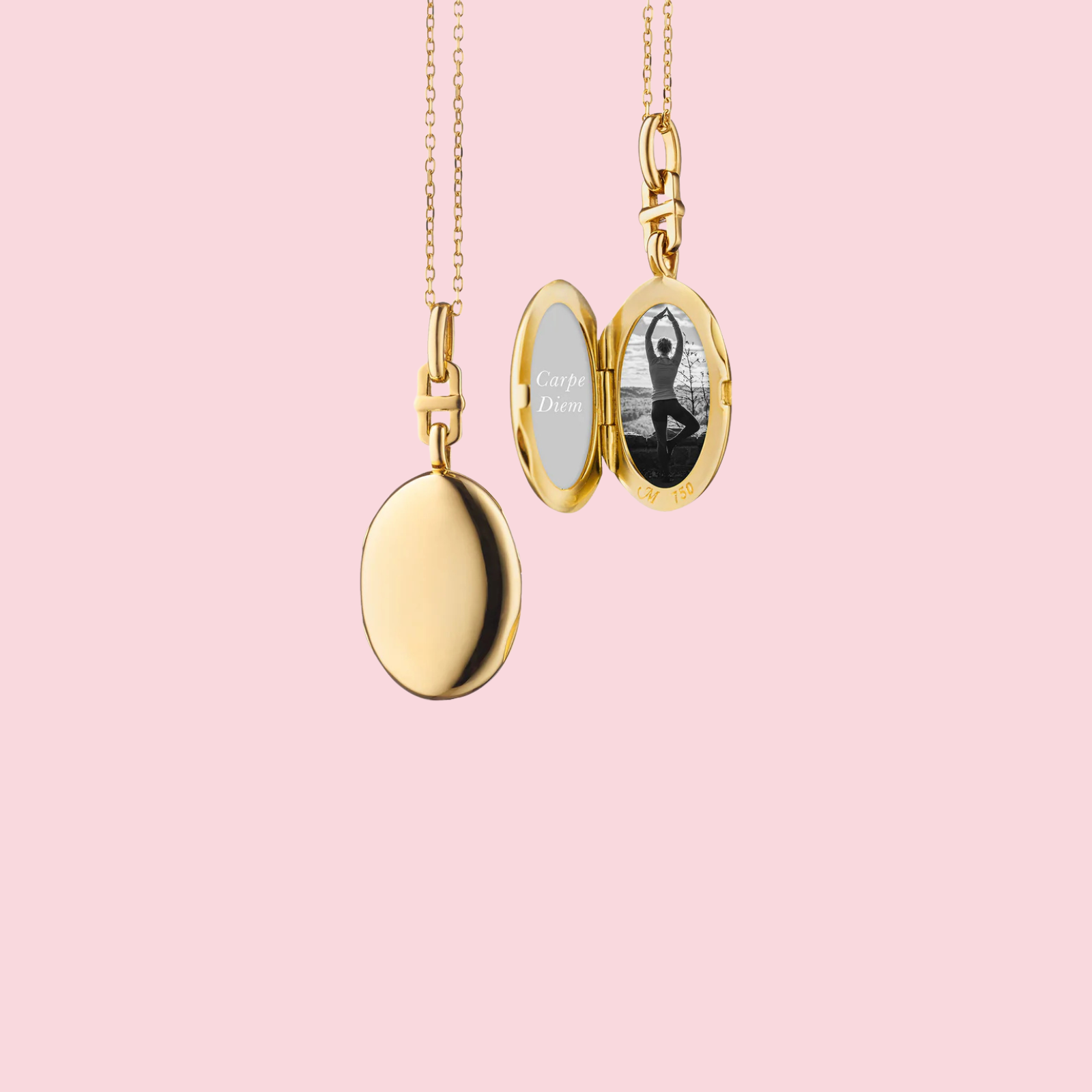 Slim Oval "Eve" Gold Locket Necklace