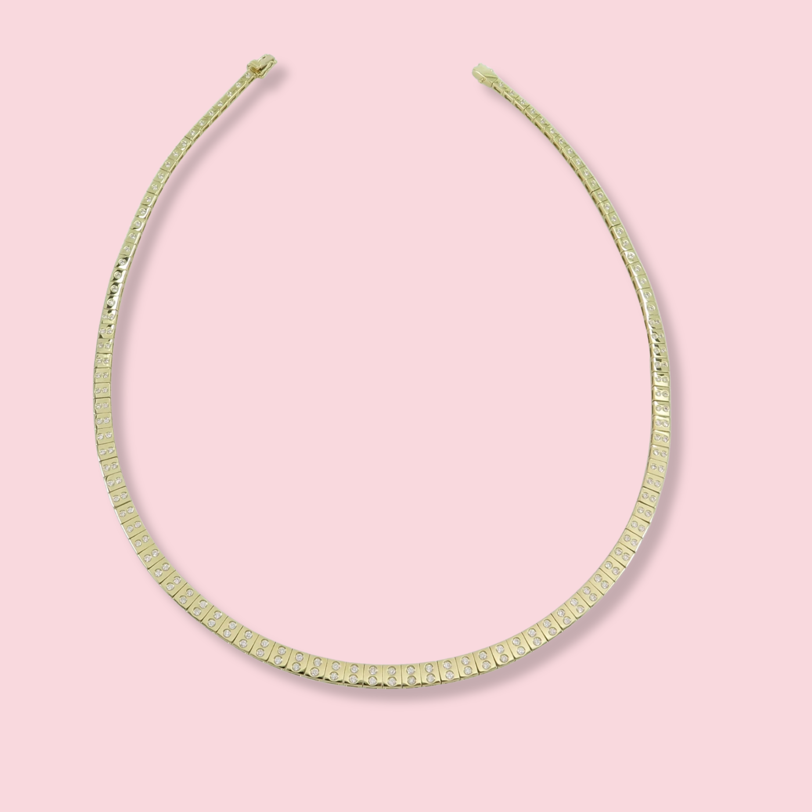 LEGGO Double Diamond Tennis Necklace