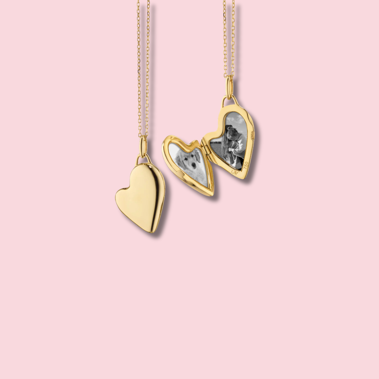 Petite Slim 18K Gold Heart Locket Necklace