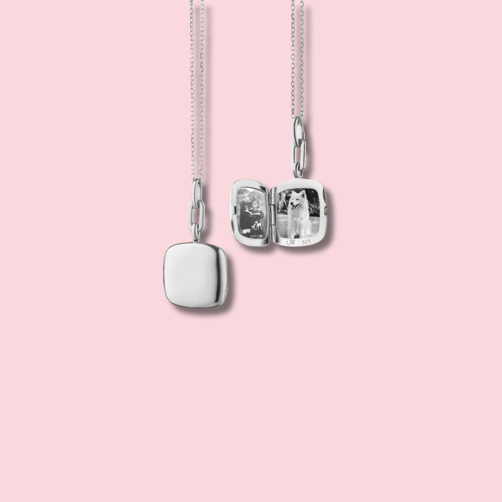 Slim "Viv" Sterling Silver Locket Necklace