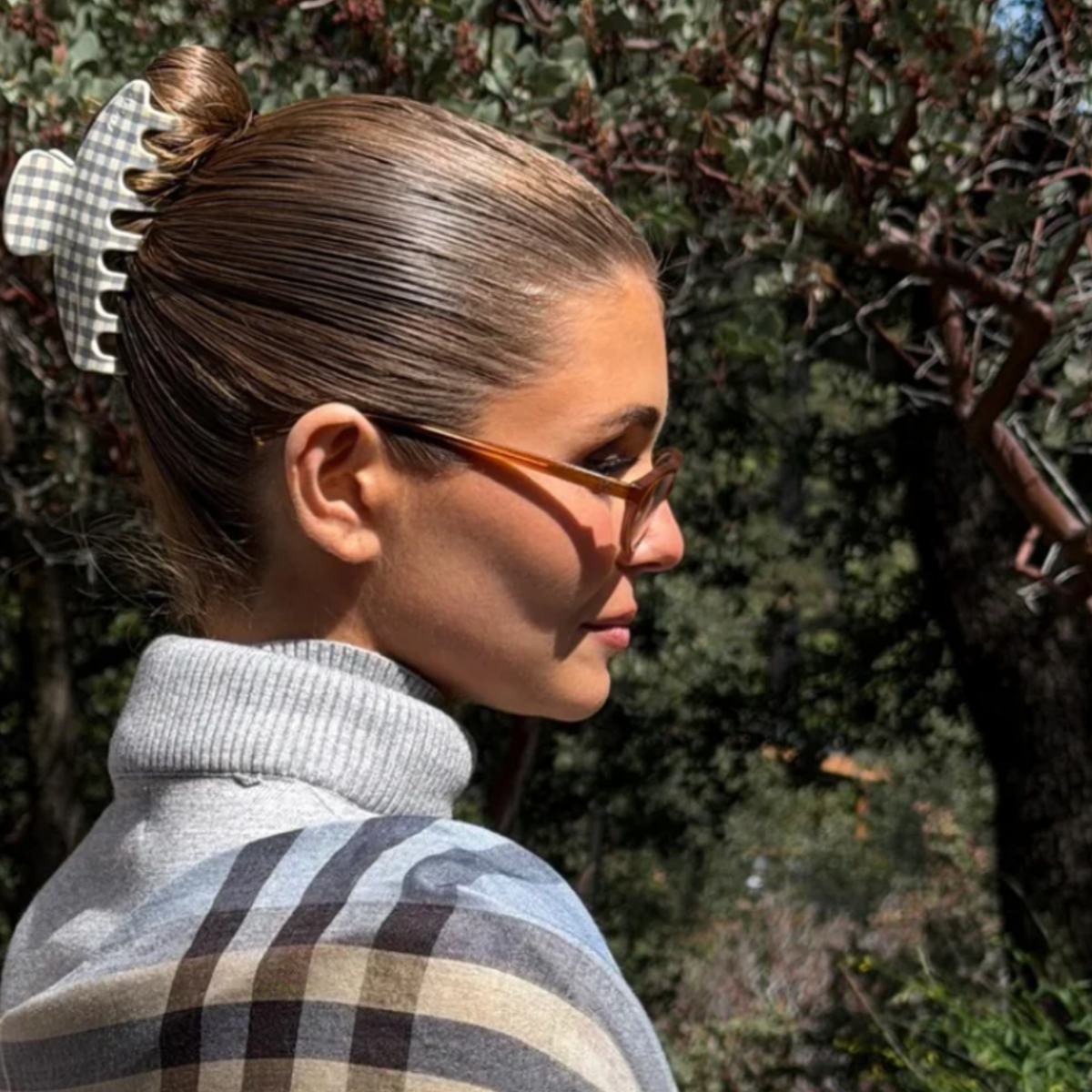 Big Effing Clip in Cozy Cloud Gingham