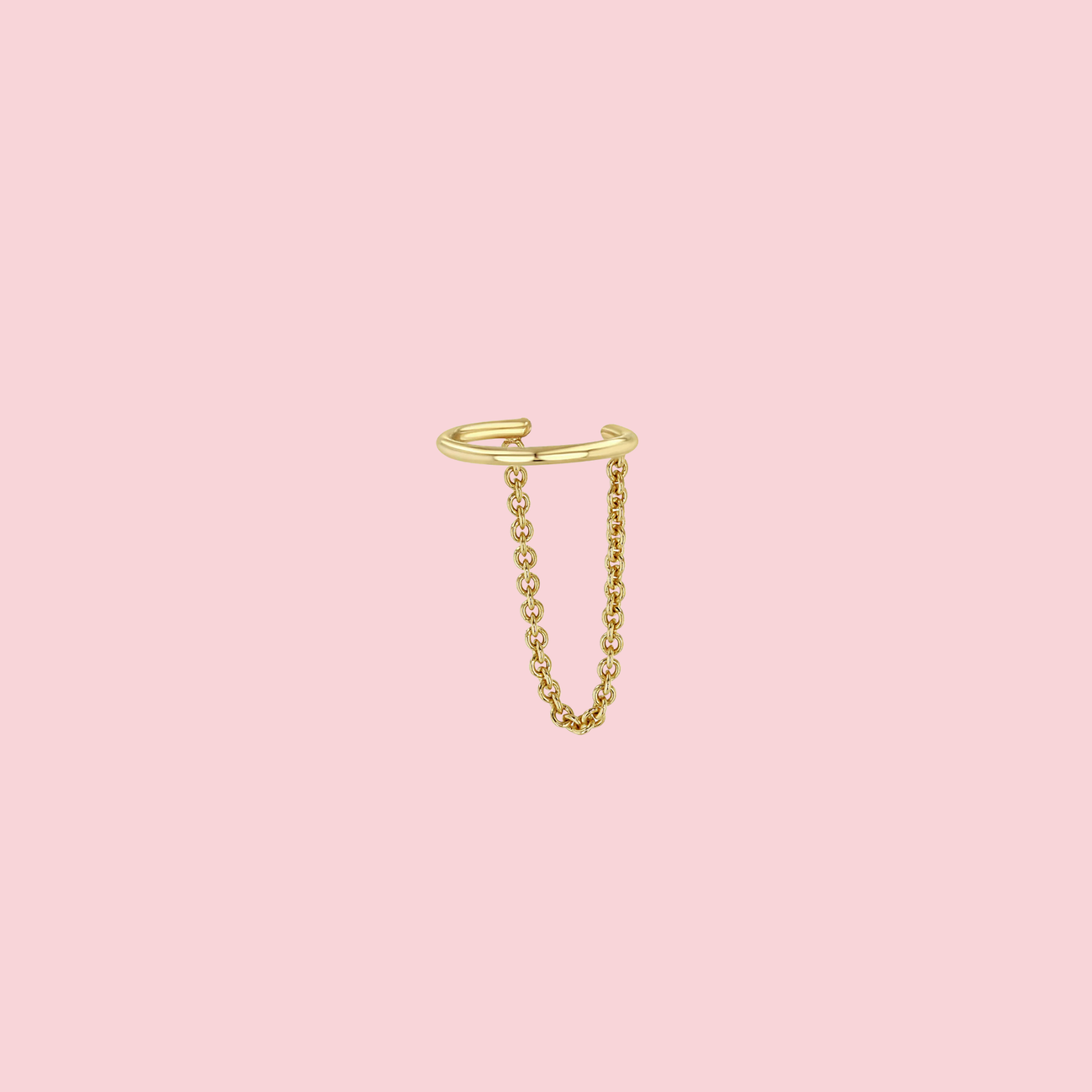 Gold Draped Chain Ear Cuff
