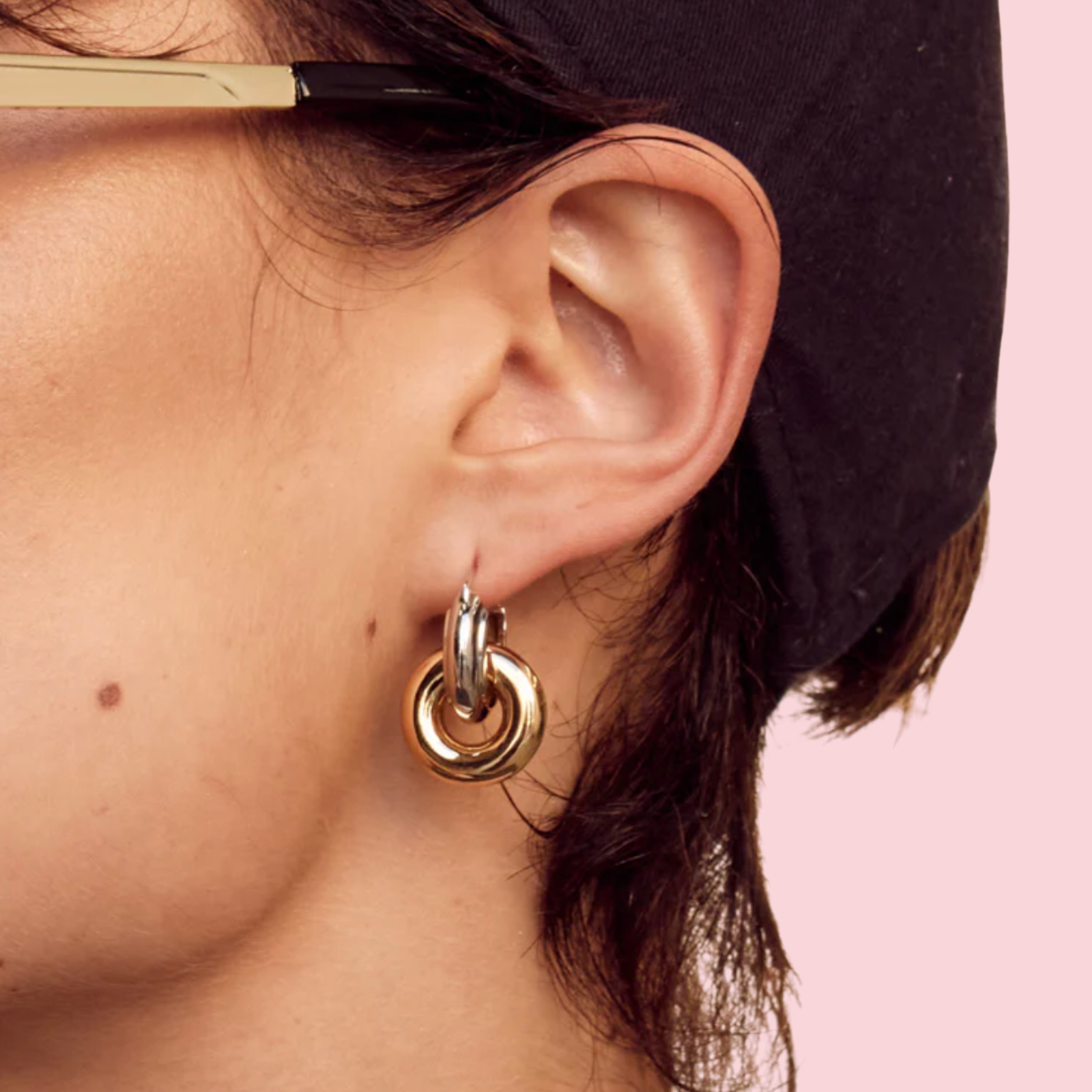 Two-Tone Interlock Hoops