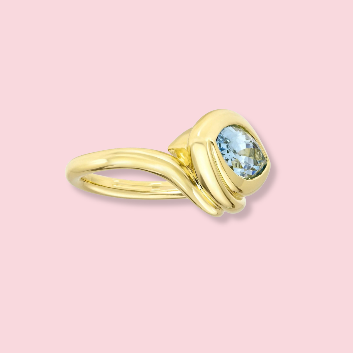 Enigma Eye Aquamarine Ring