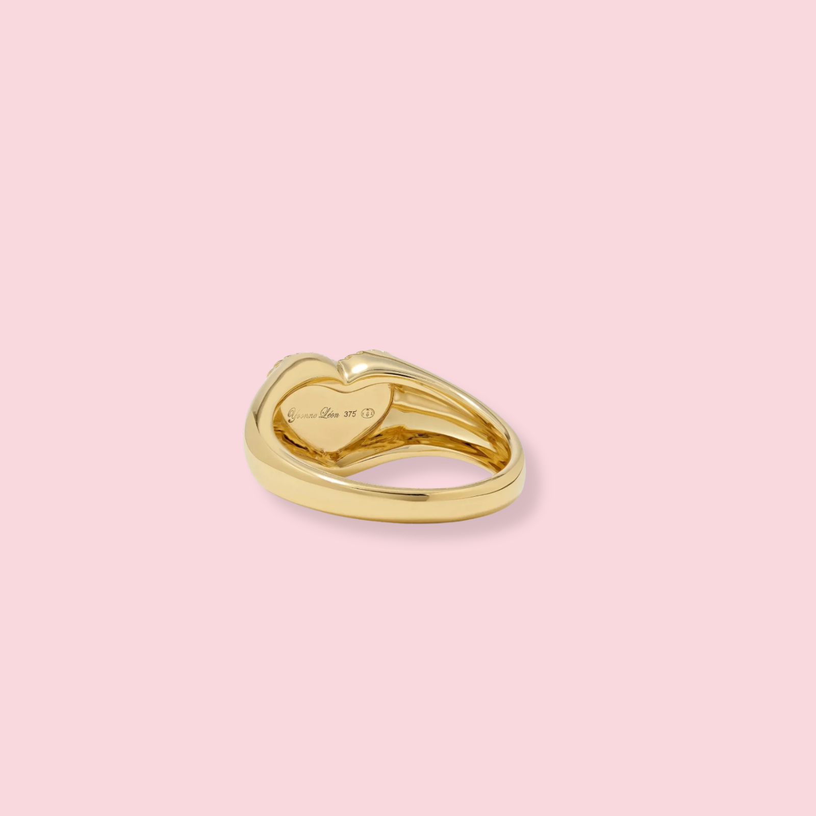 Baby Chevalière Coeur Nacre Ring
