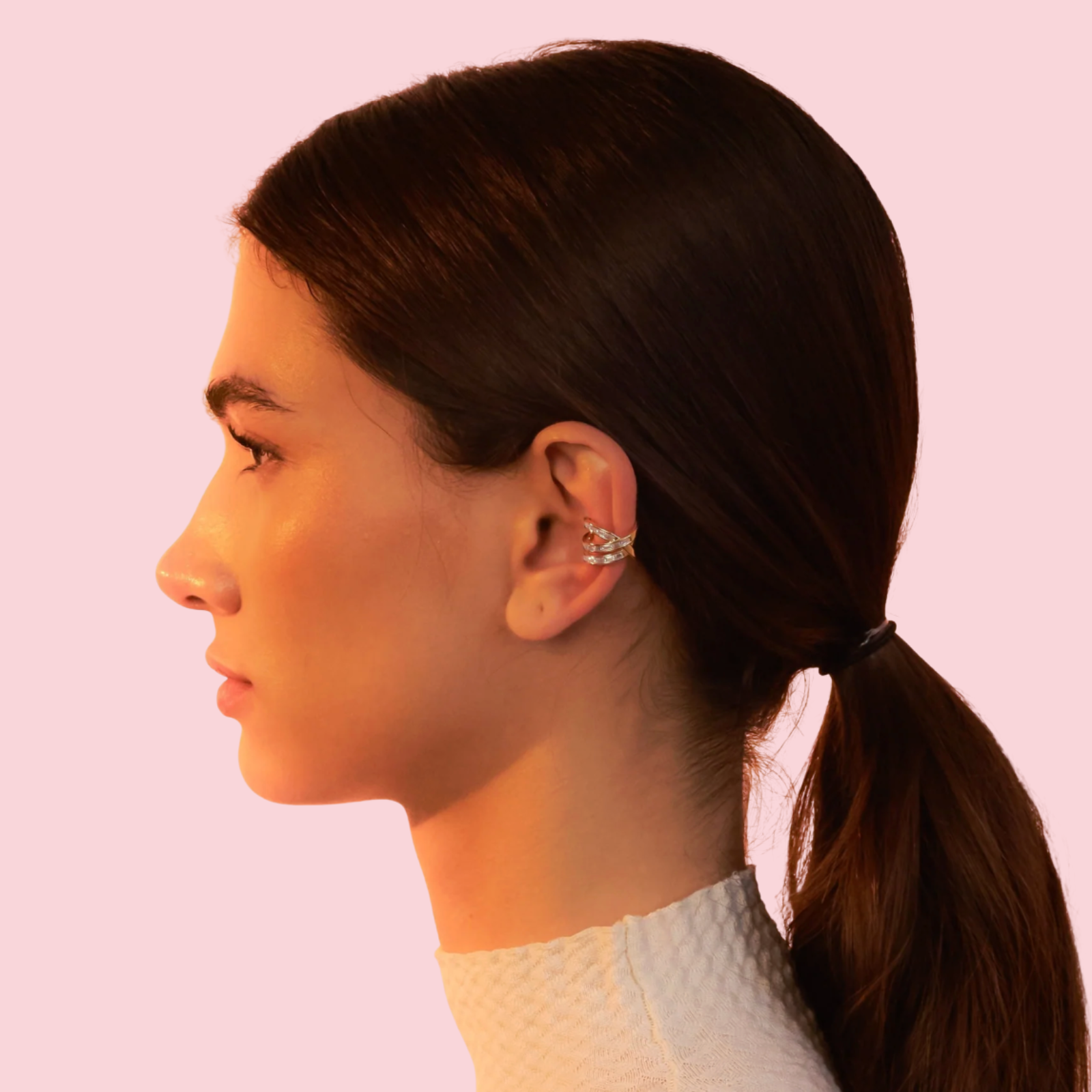 Jewel Ear Cuff - Silver