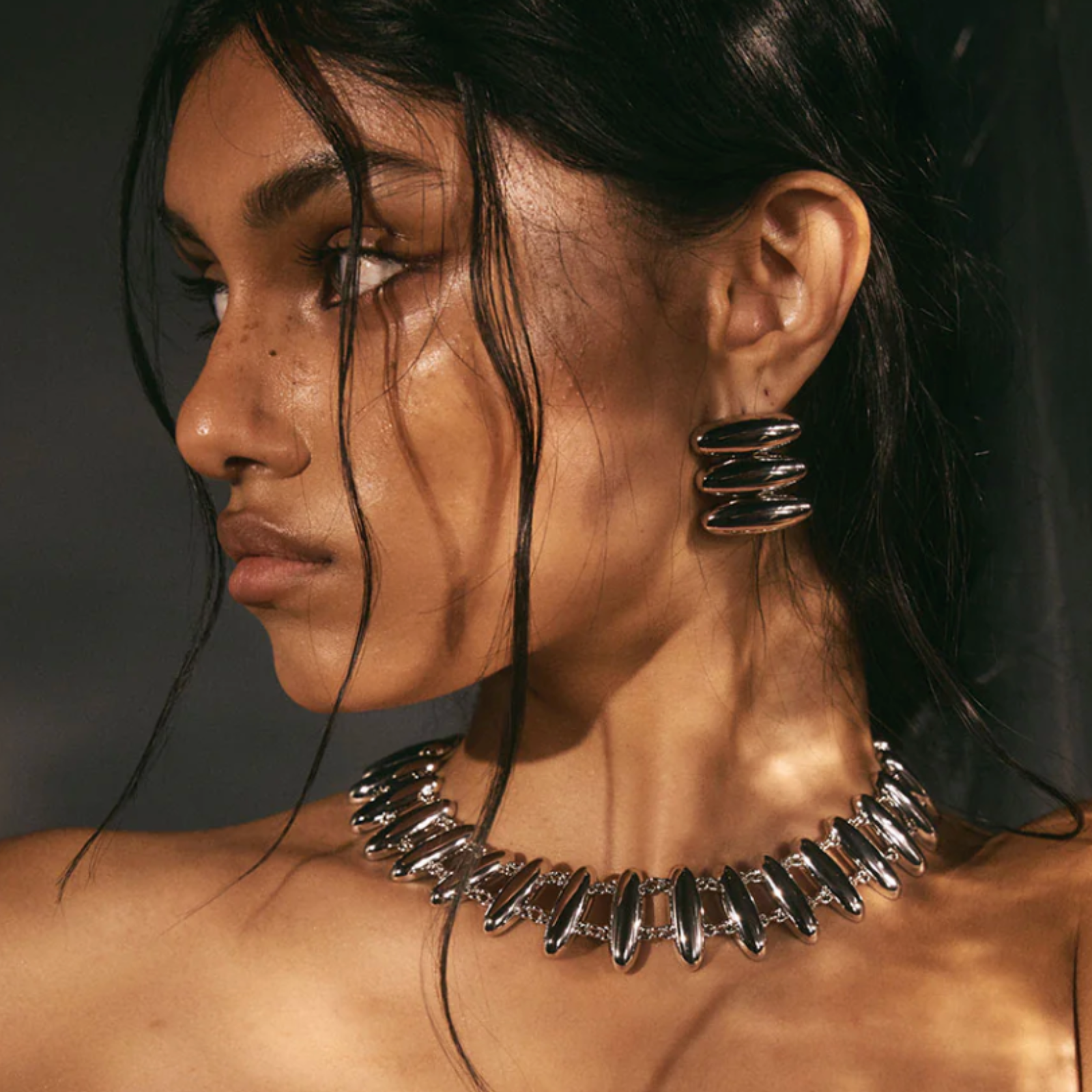 The Milan Bead Stud Necklace