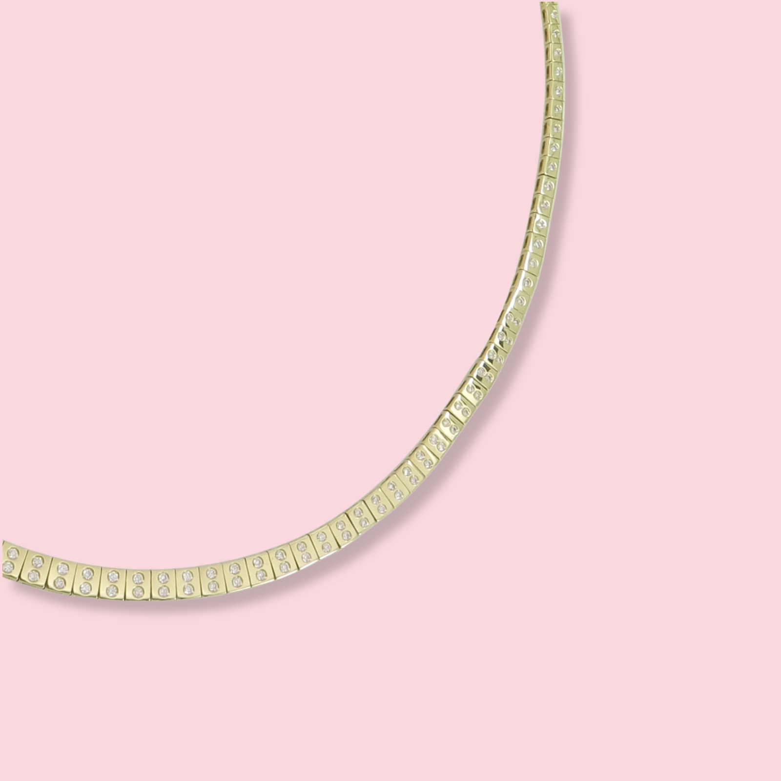 LEGGO Double Diamond Tennis Necklace