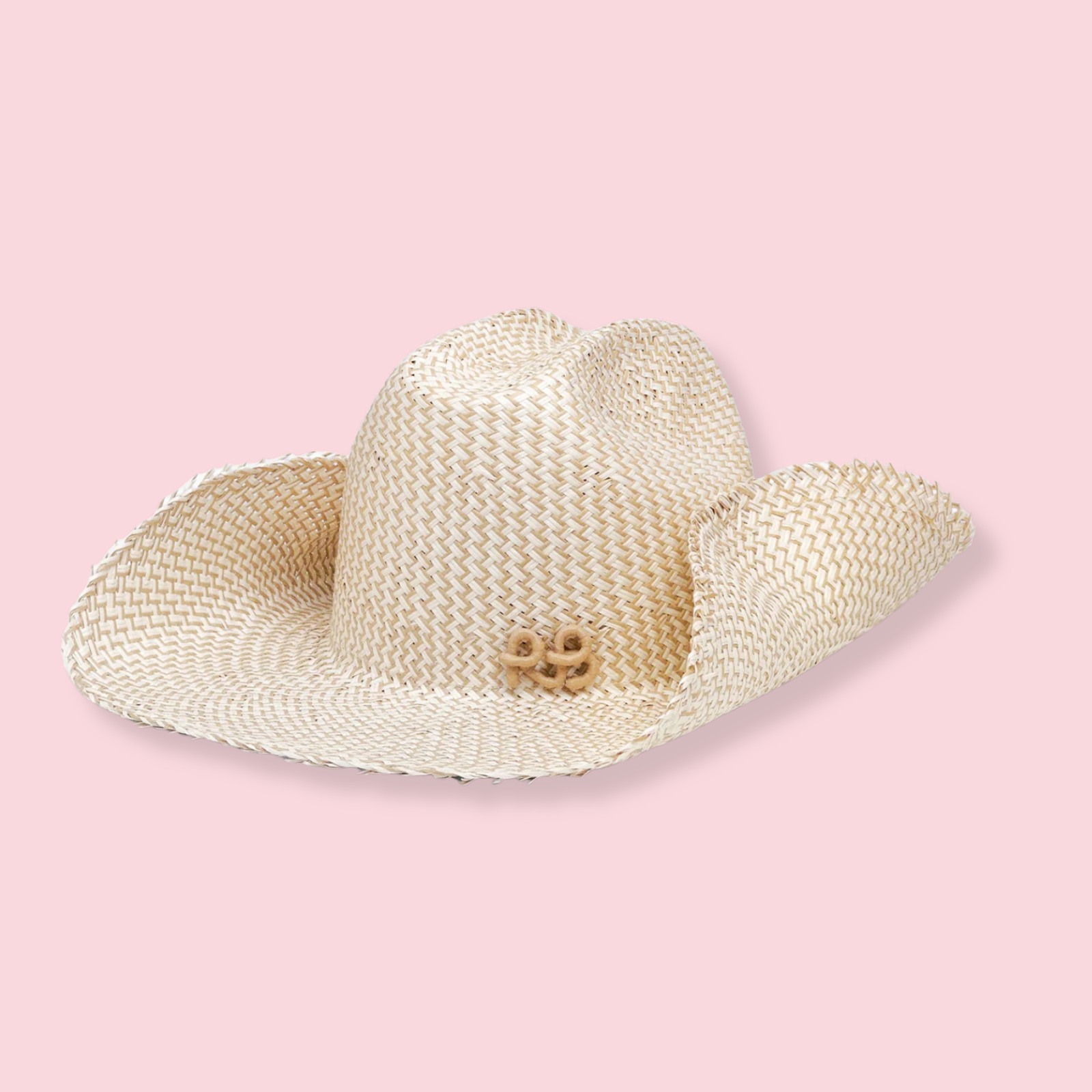 Monogram-embellished Straw Cowboy Hat