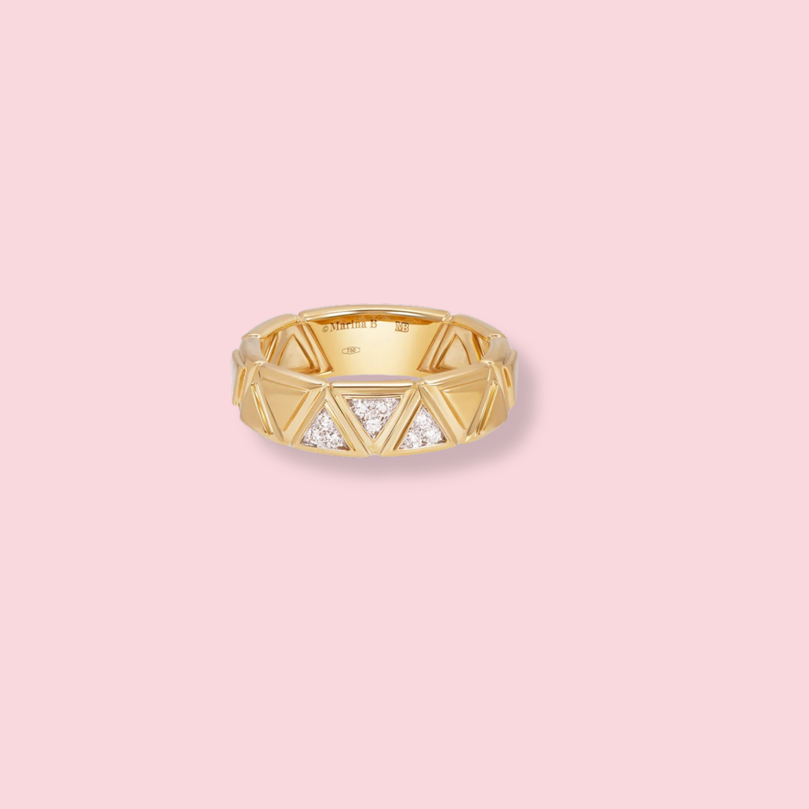 Triangolini Diamond Pavé Ring