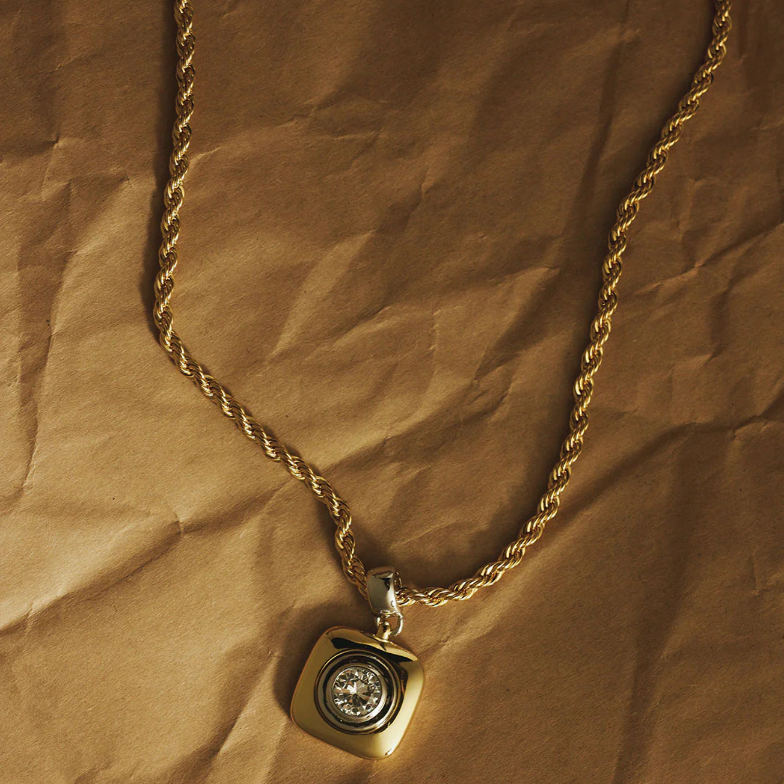 The Luna Bezel Pendant Necklace