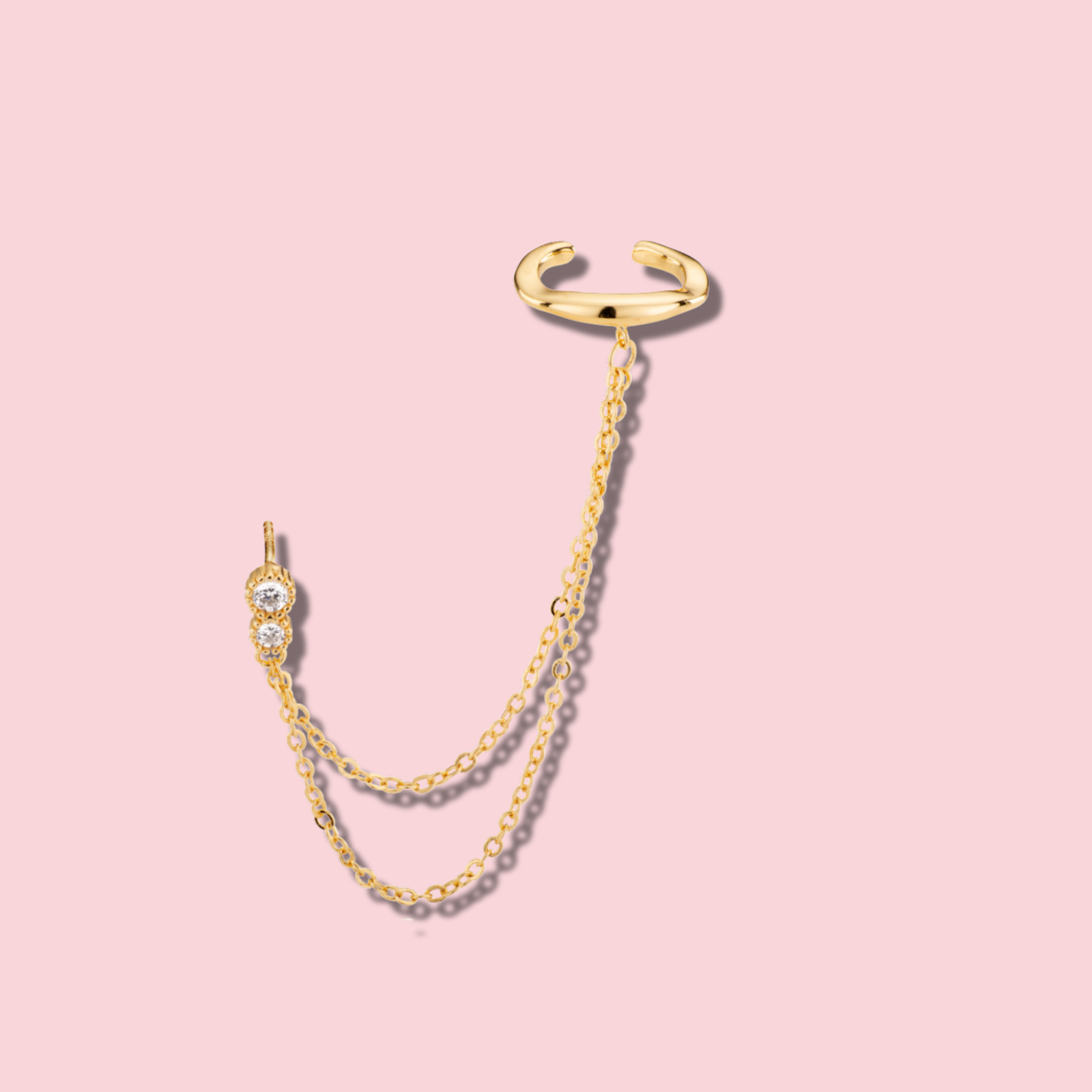 Siren Double Chain Cuff Earring