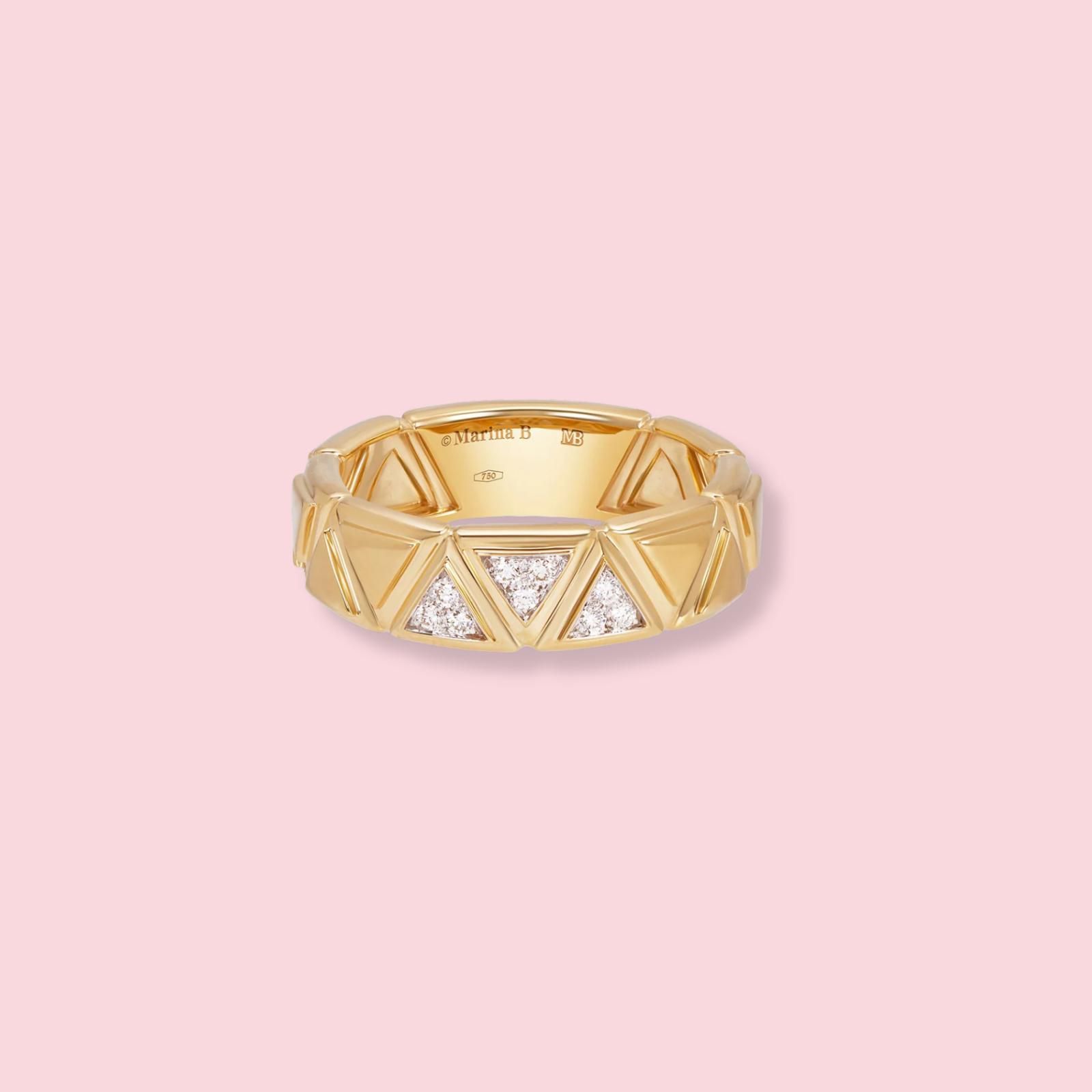 Triangolini Diamond Pavé Ring