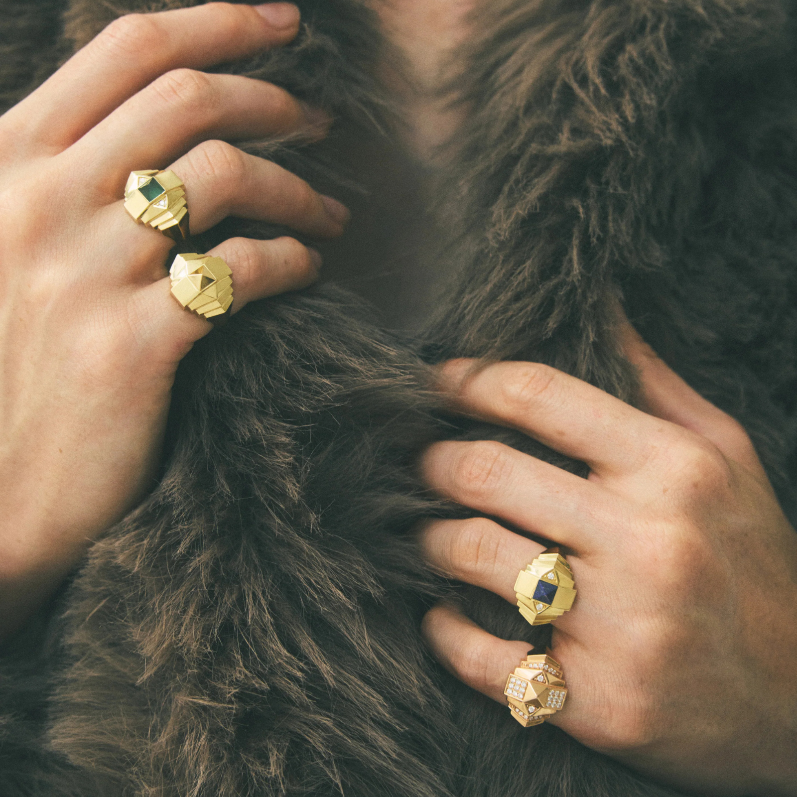 Rockaway Mini Pyramid Ring