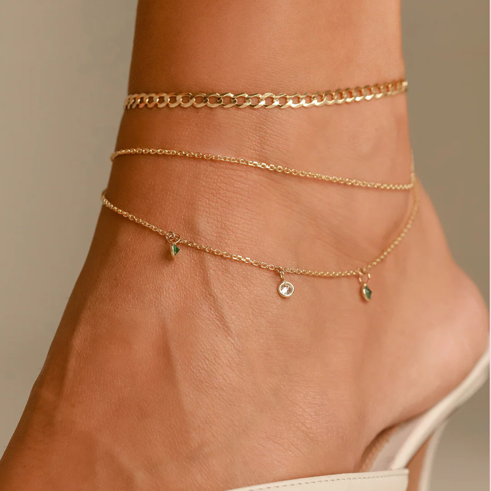 Double Chain Anklet