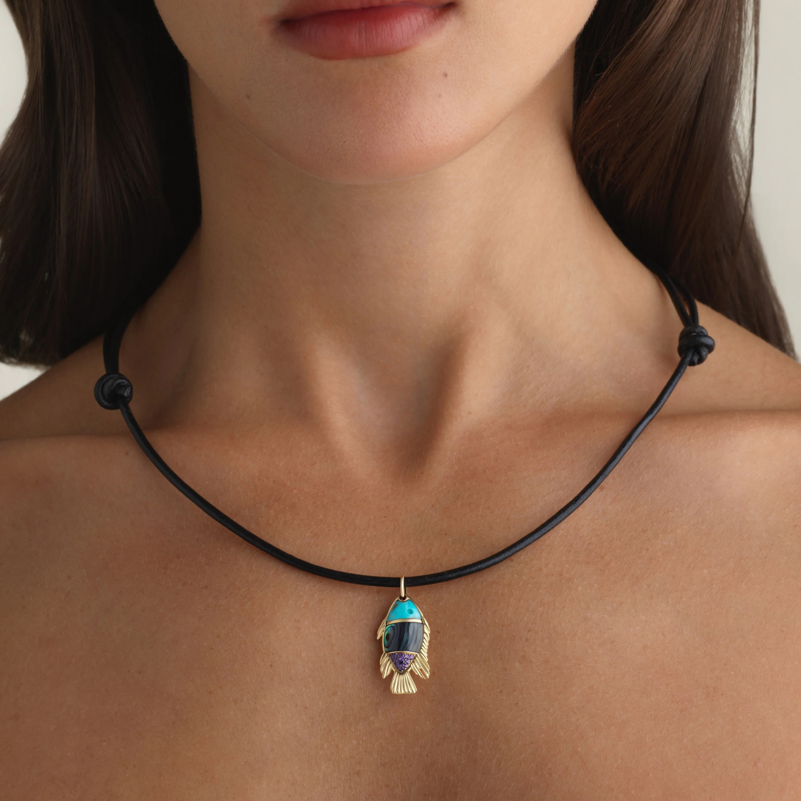 Fish Necklace, Abalone