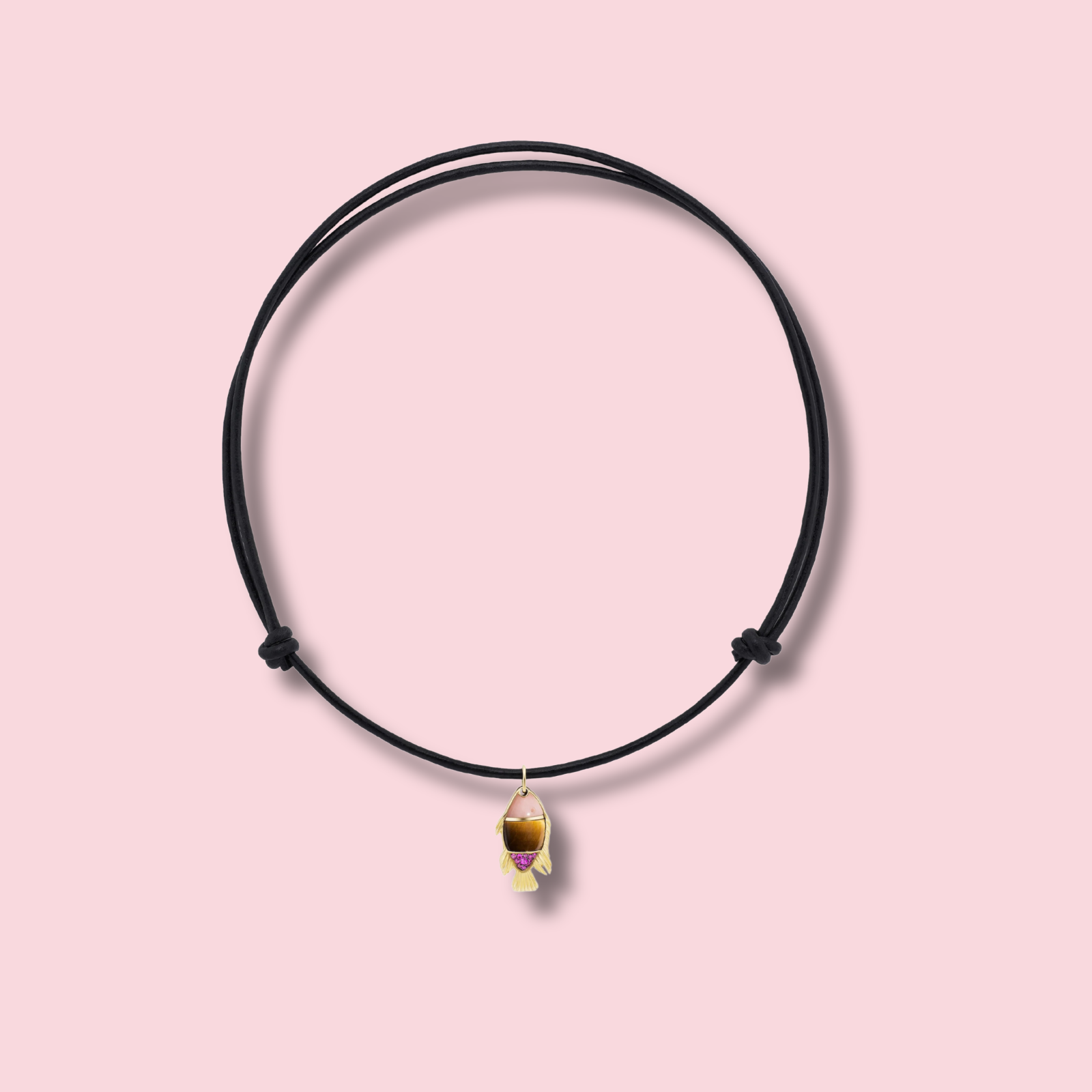 Fish Necklace, Tiger's Eye