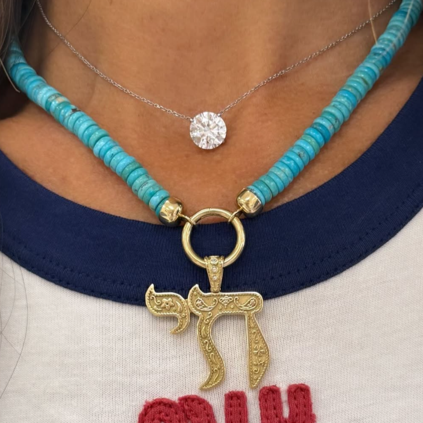 Turquoise Chain + Charm
