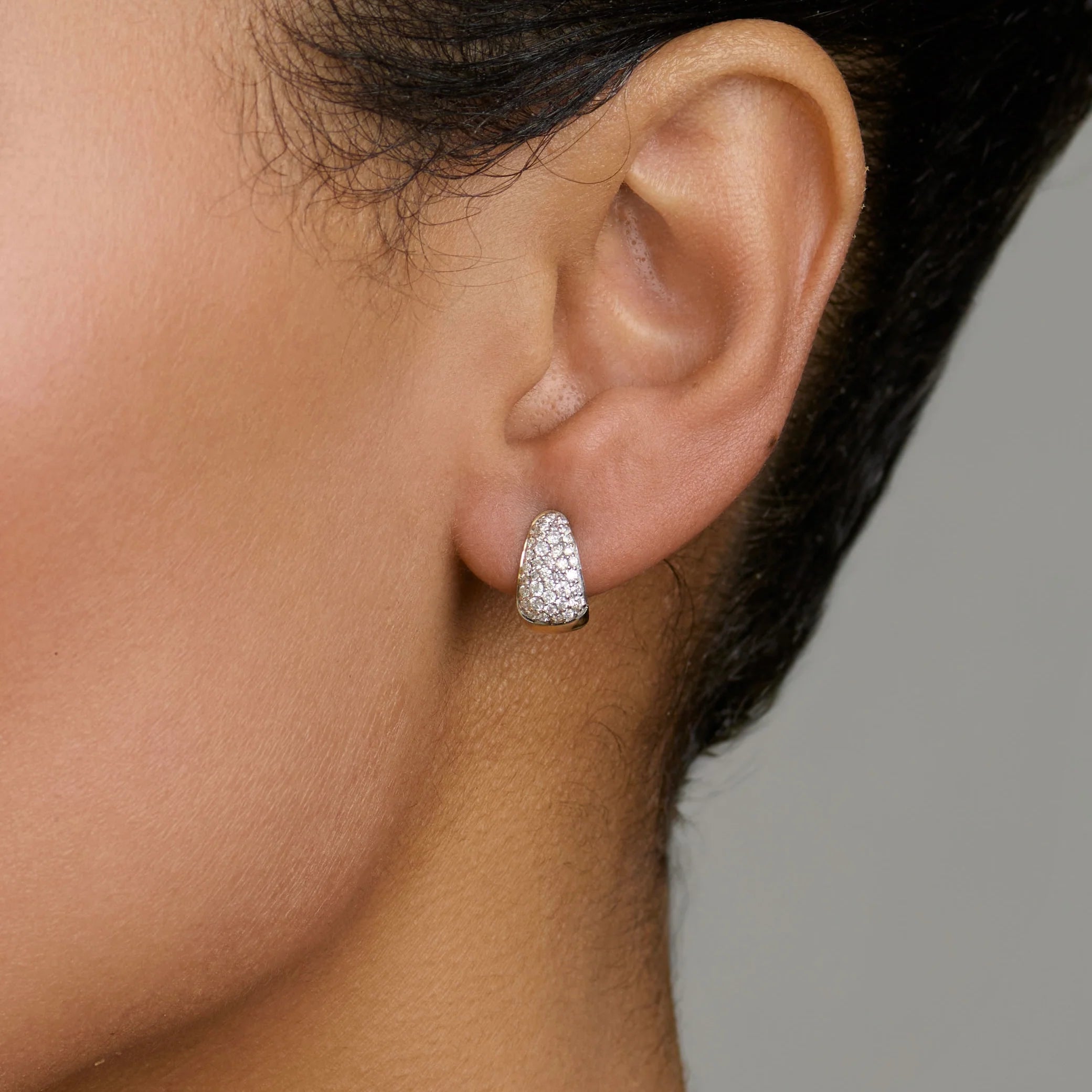 Petite Pavé Diamond Tusk Earrings