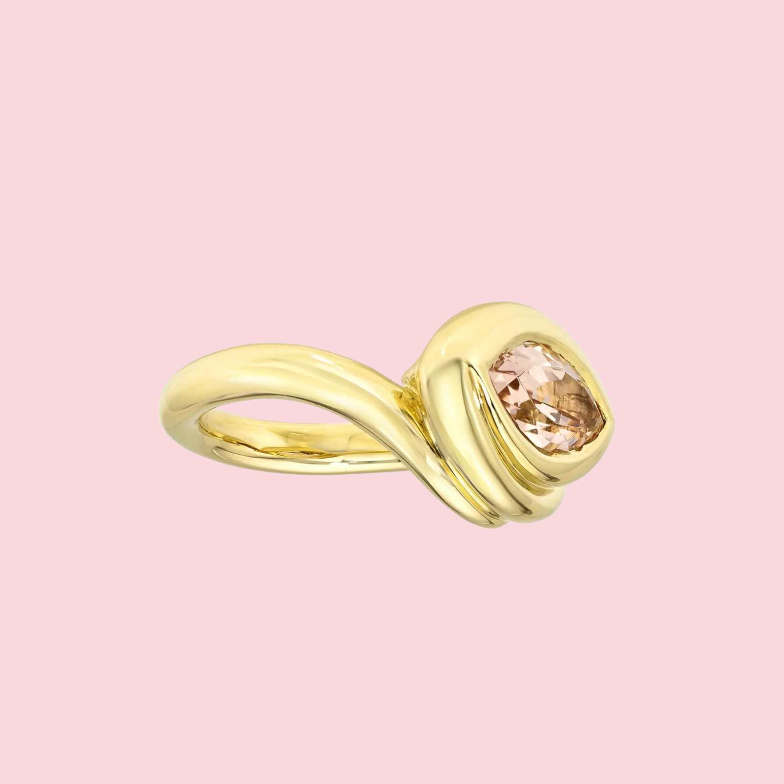 Enigma Eye Pink Morganite Ring