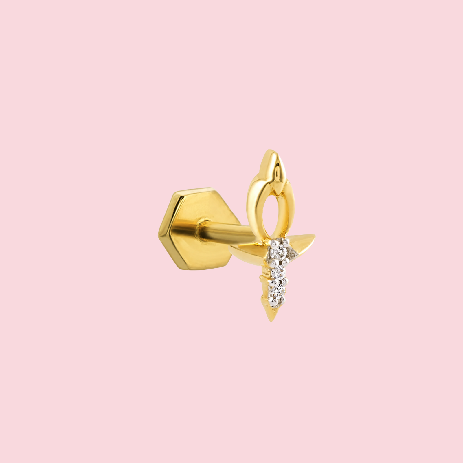 Ankh Stud Piercing