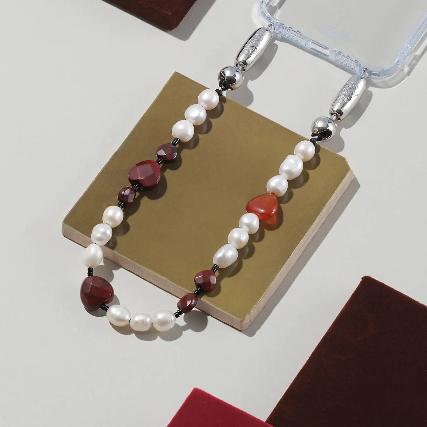 Heart and Pearl Wristlet