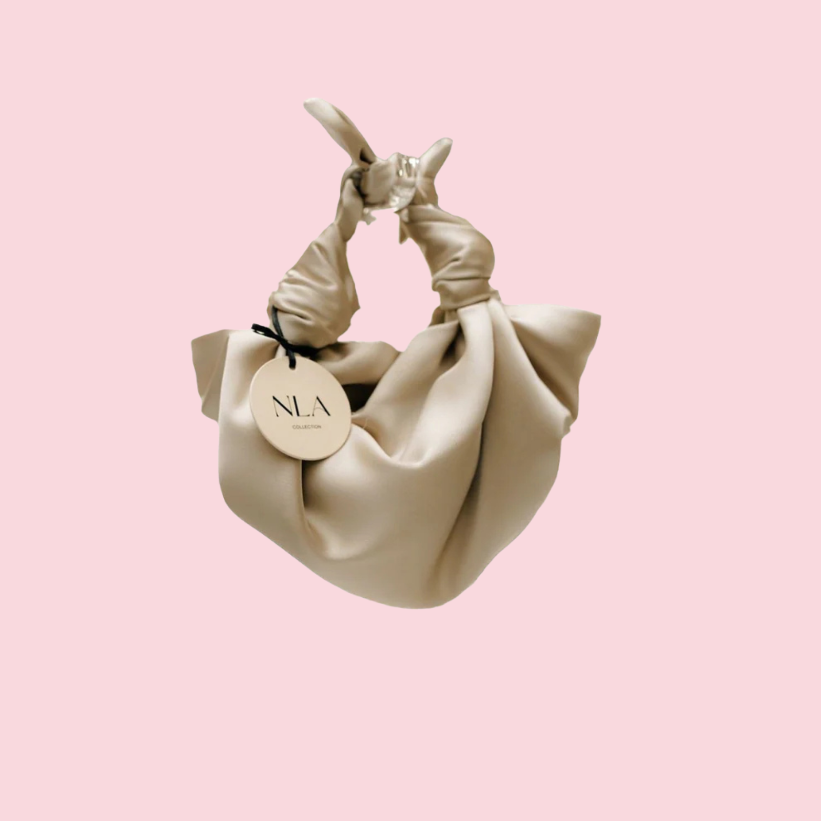 CHAMPAGNE NLA SILK KNOT BAG