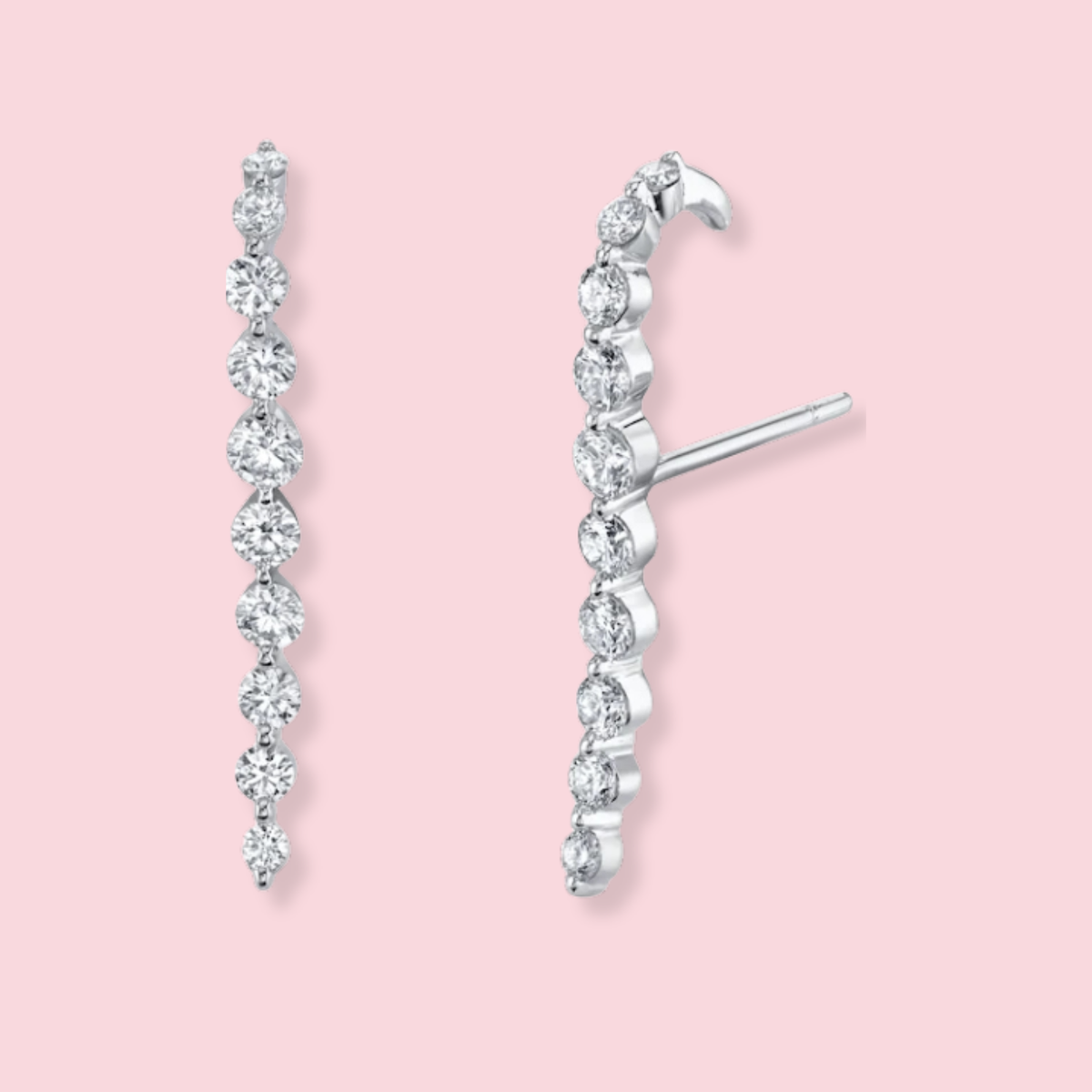 Medium Diamond Cascade Earring