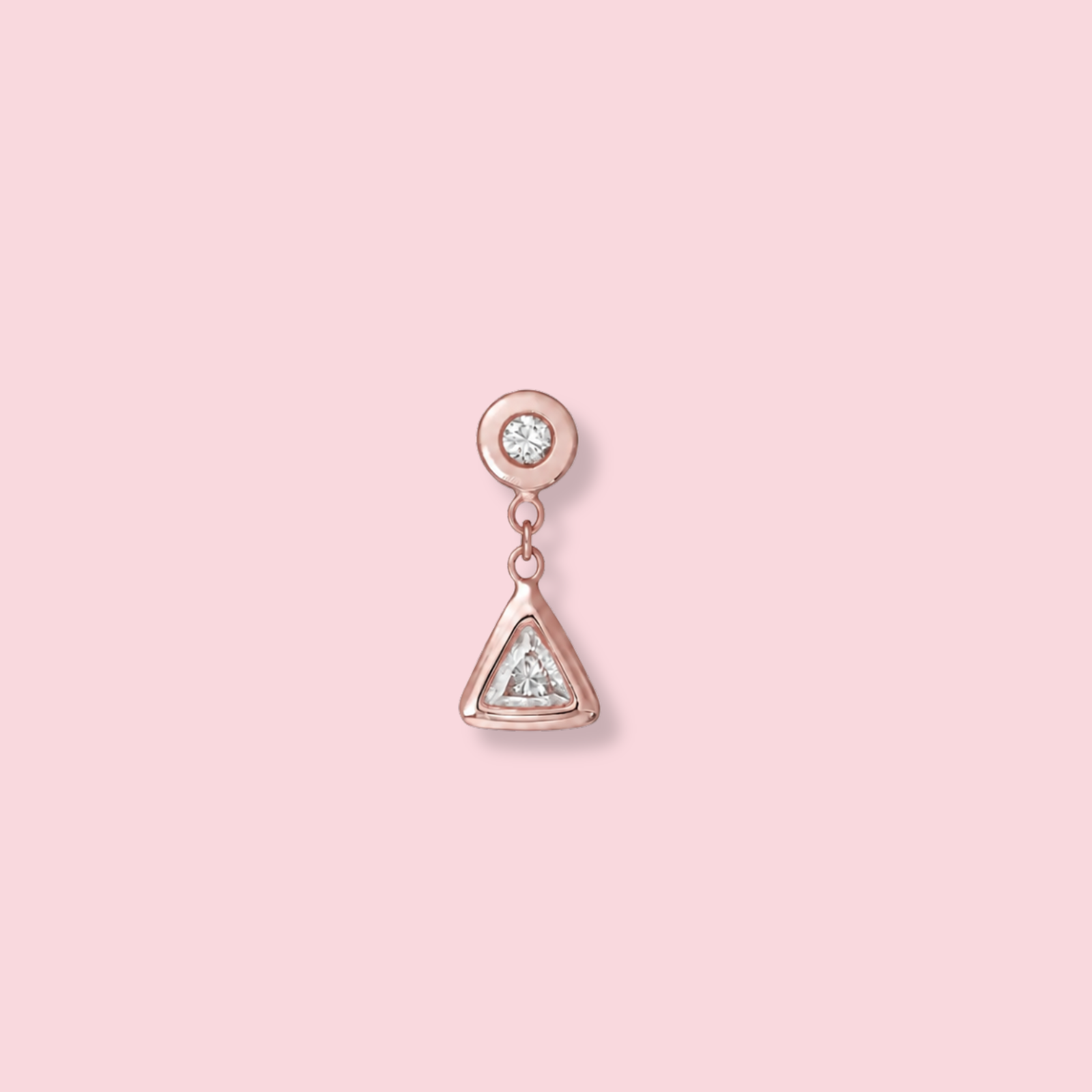 Trillion Diamond Drop Stud