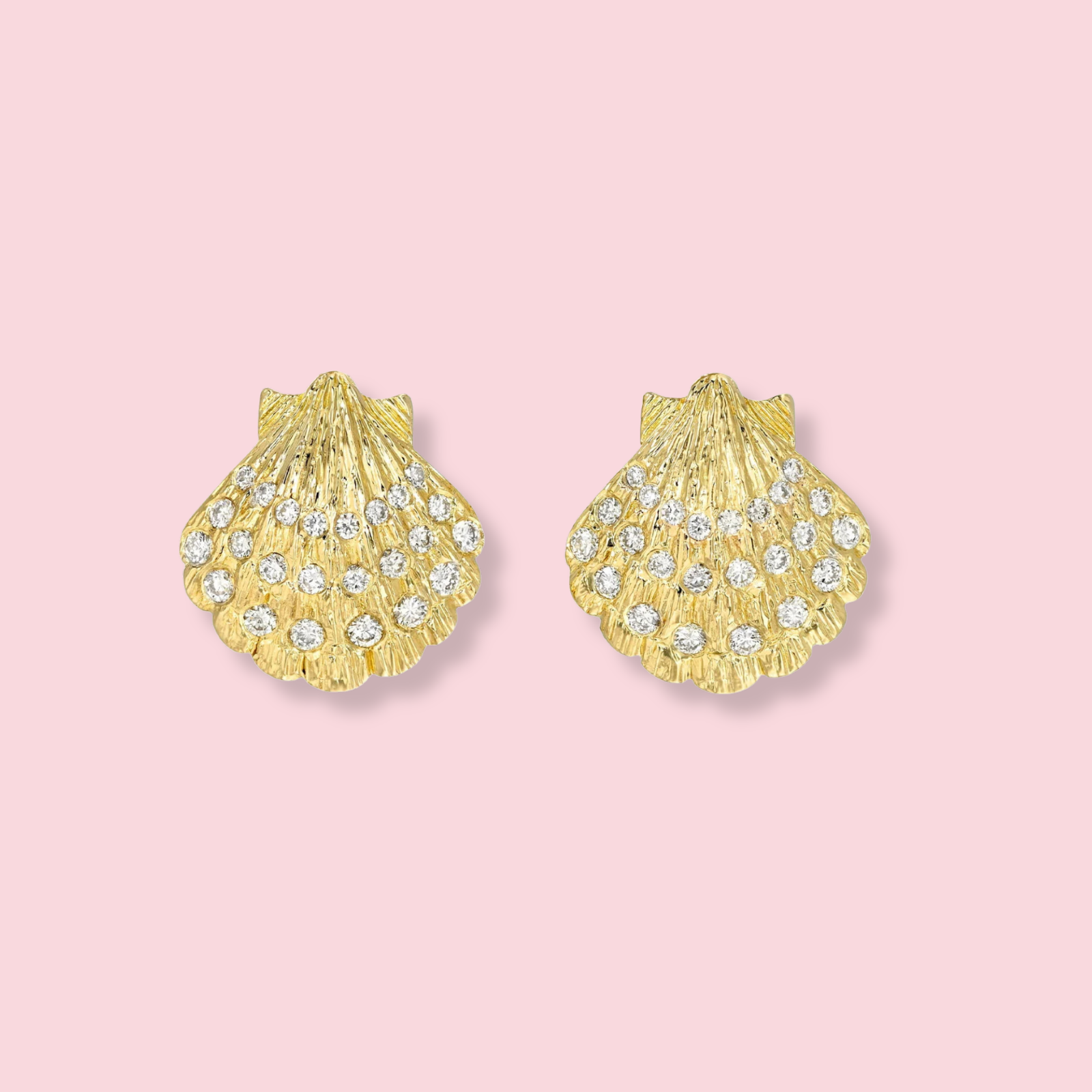 Diamond Shell Earrings