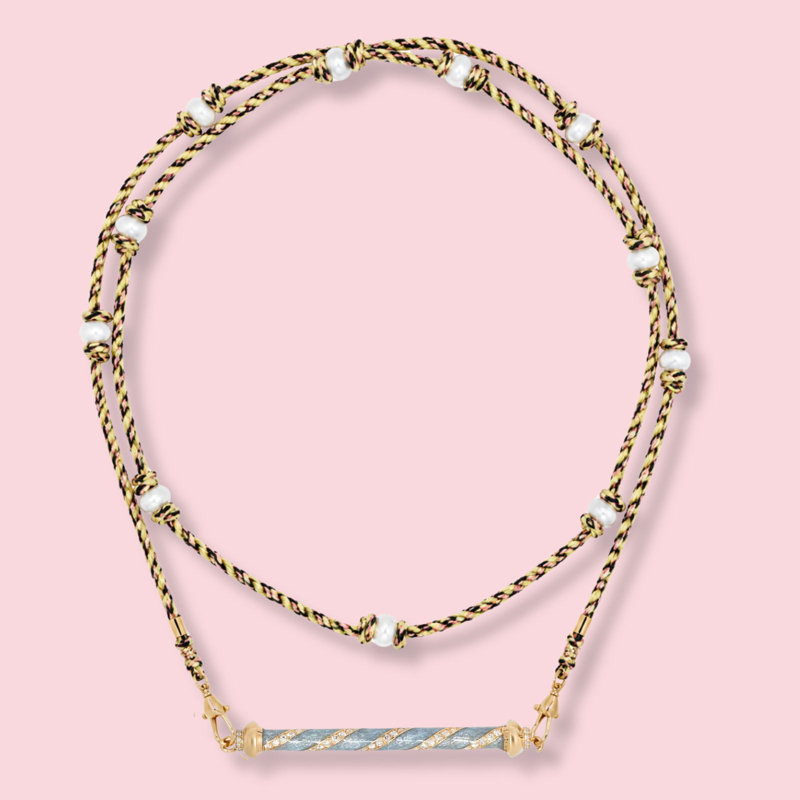 Candy Cane diamond Necklace