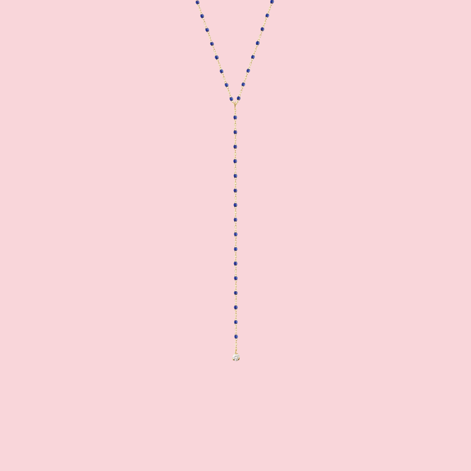 Mini Gigi Y Party Necklace Yellow Gold, 19.7"
