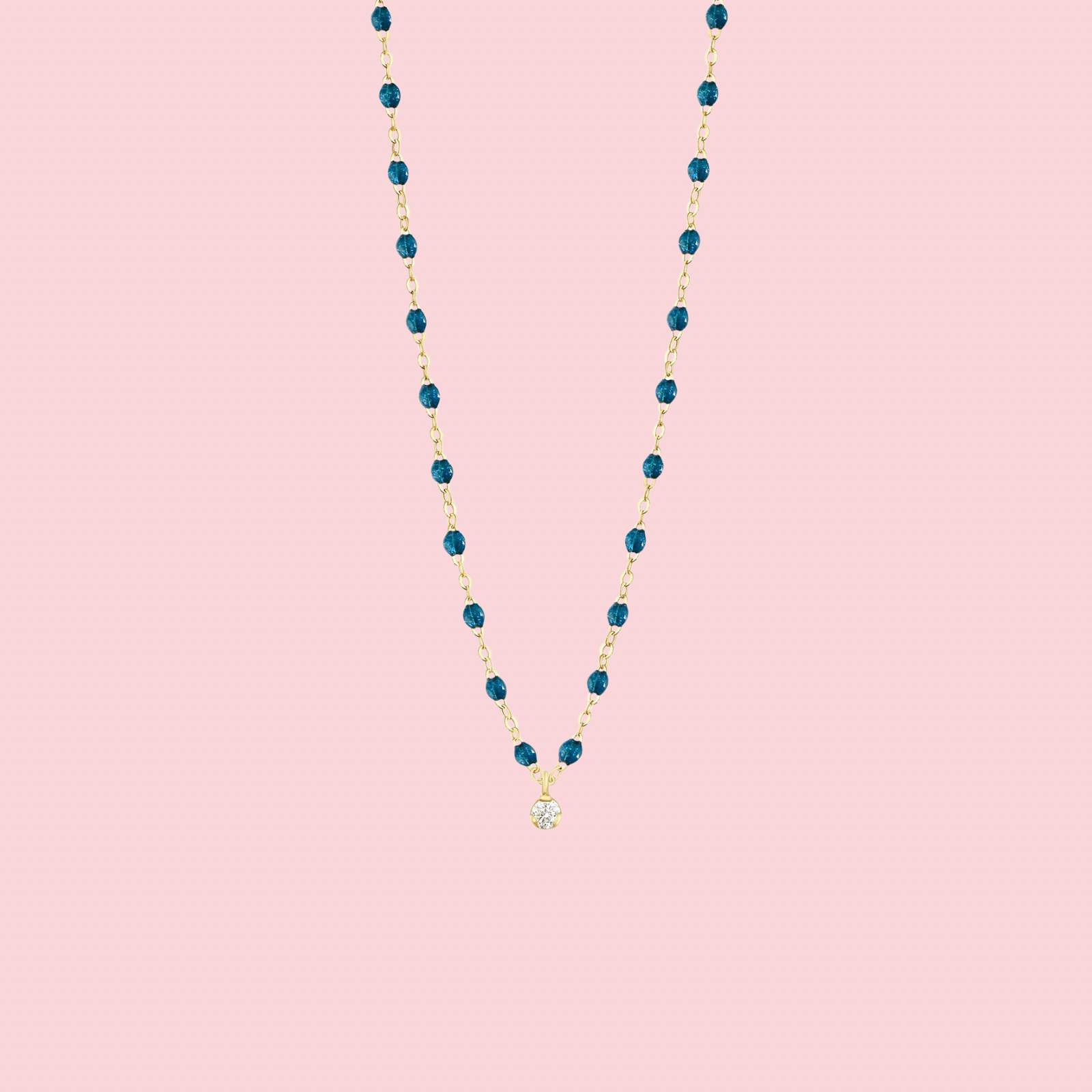 Gigi Supreme Classic 1 Diamond Necklace, Yellow Gold, 16.5"