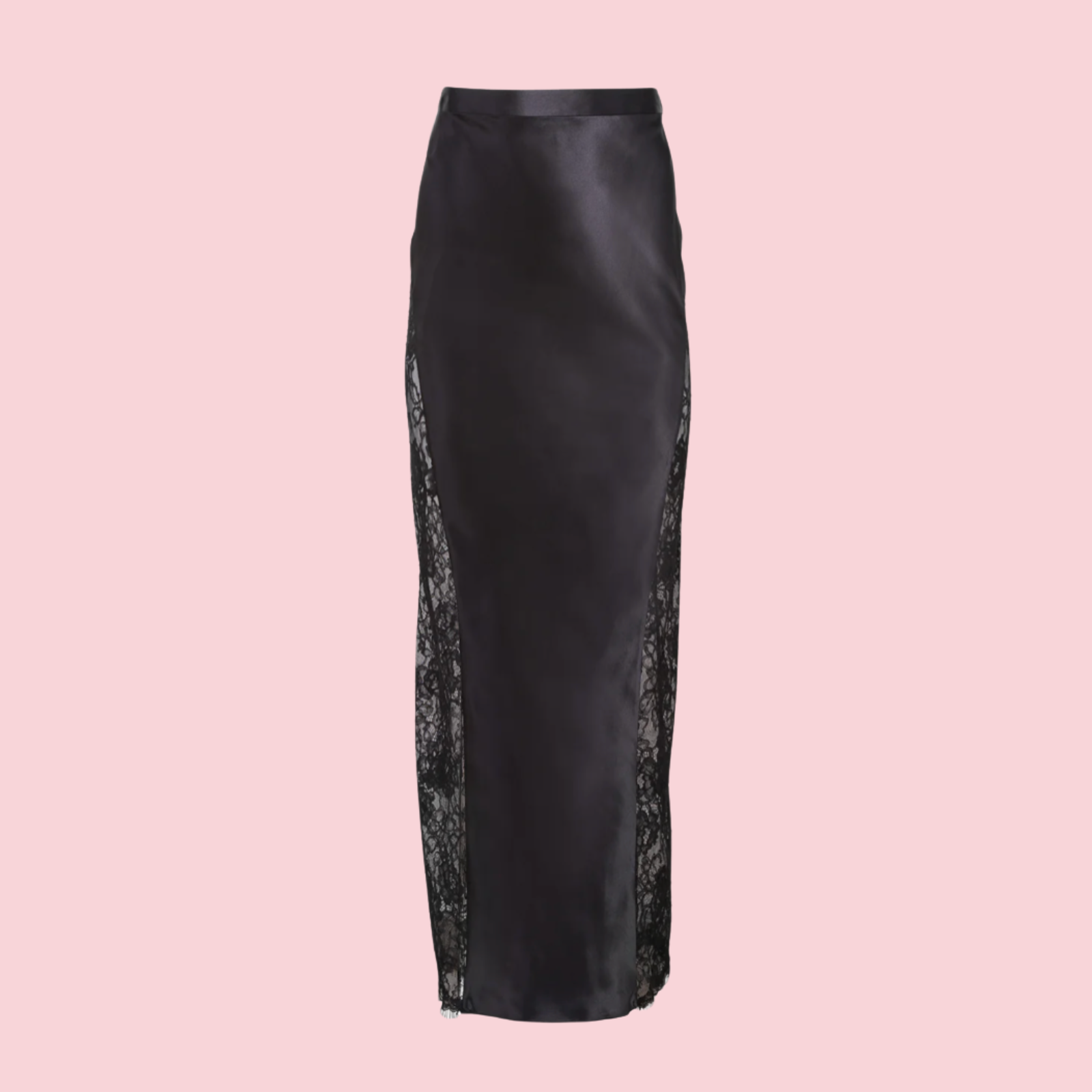 Silk & Lace Maxi Skirt