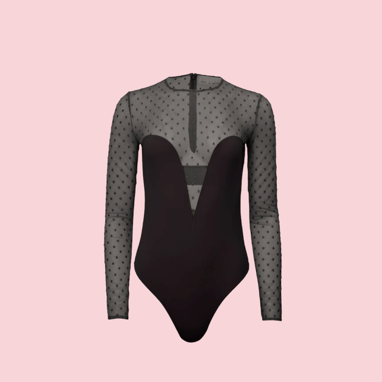 Dotty Jersey Plunge Bodysuit