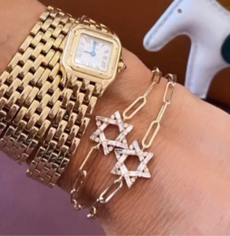 Star of David Baguette Diamond bracelet - Millo Jewelry
