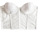 Load image into Gallery viewer, Snow Bouquet Lace Bustier Top - Millo Jewelry

