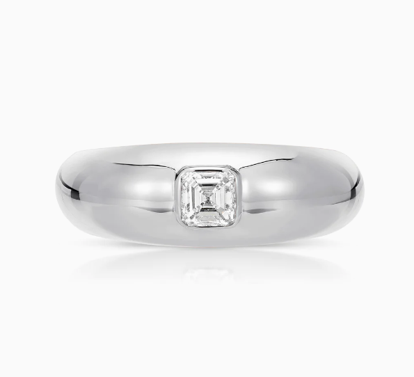 Asscher Dome Band - Millo Jewelry