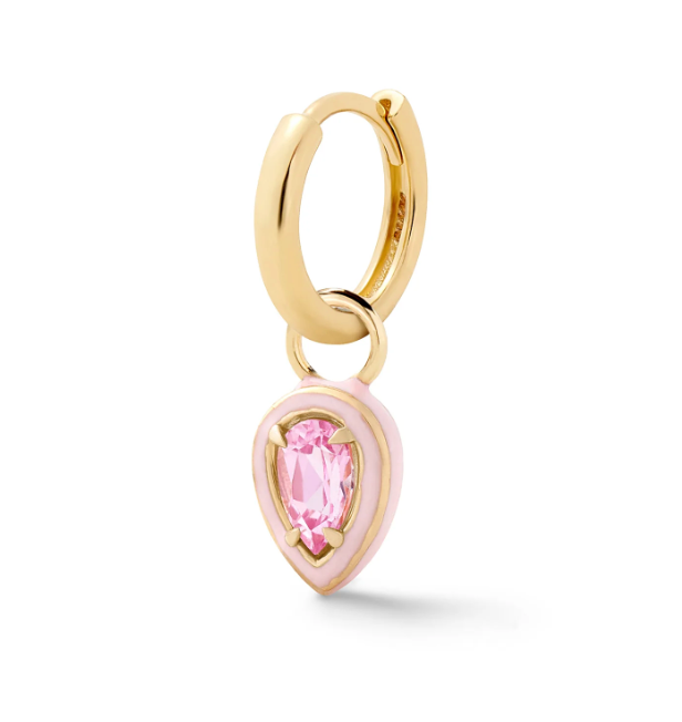 Pear Cocktail Huggie Pink Sapphire - Millo Jewelry