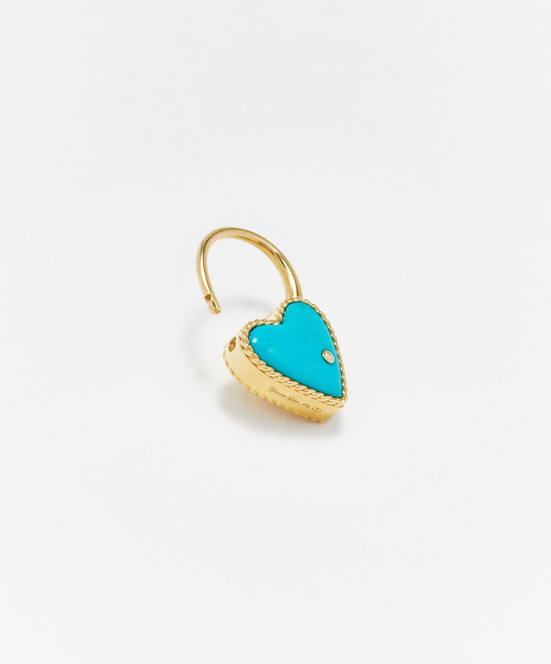 CREOLE CADENAS CŒUR TURQUOISE OR JAUNE - Millo Jewelry
