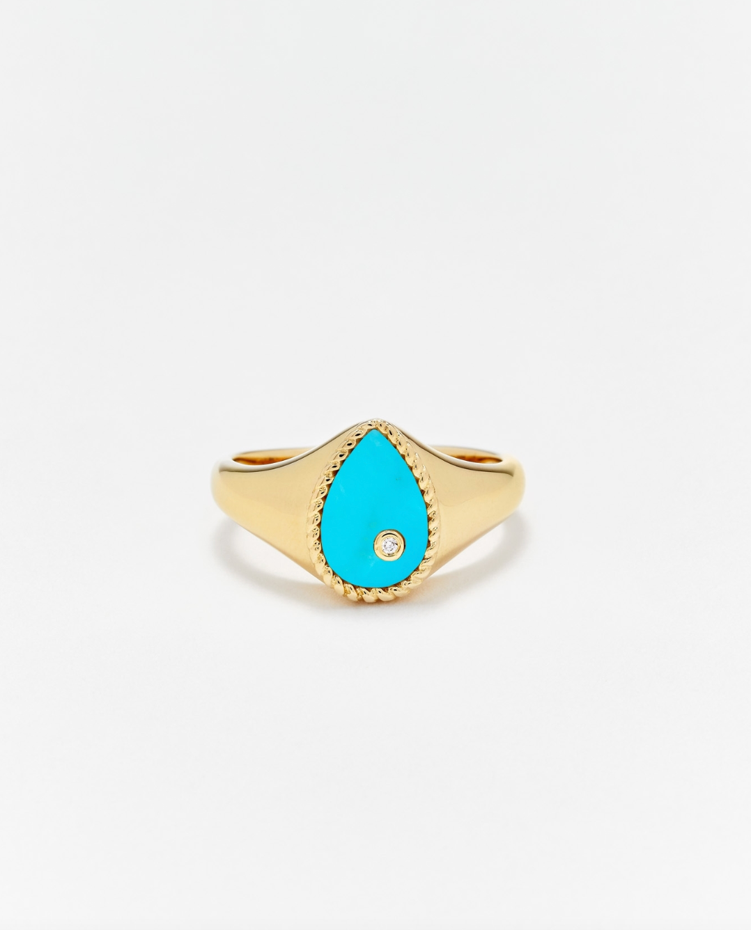 BABY CHEVALIERE POIRE TURQUOISE OR JAUNE - Millo Jewelry