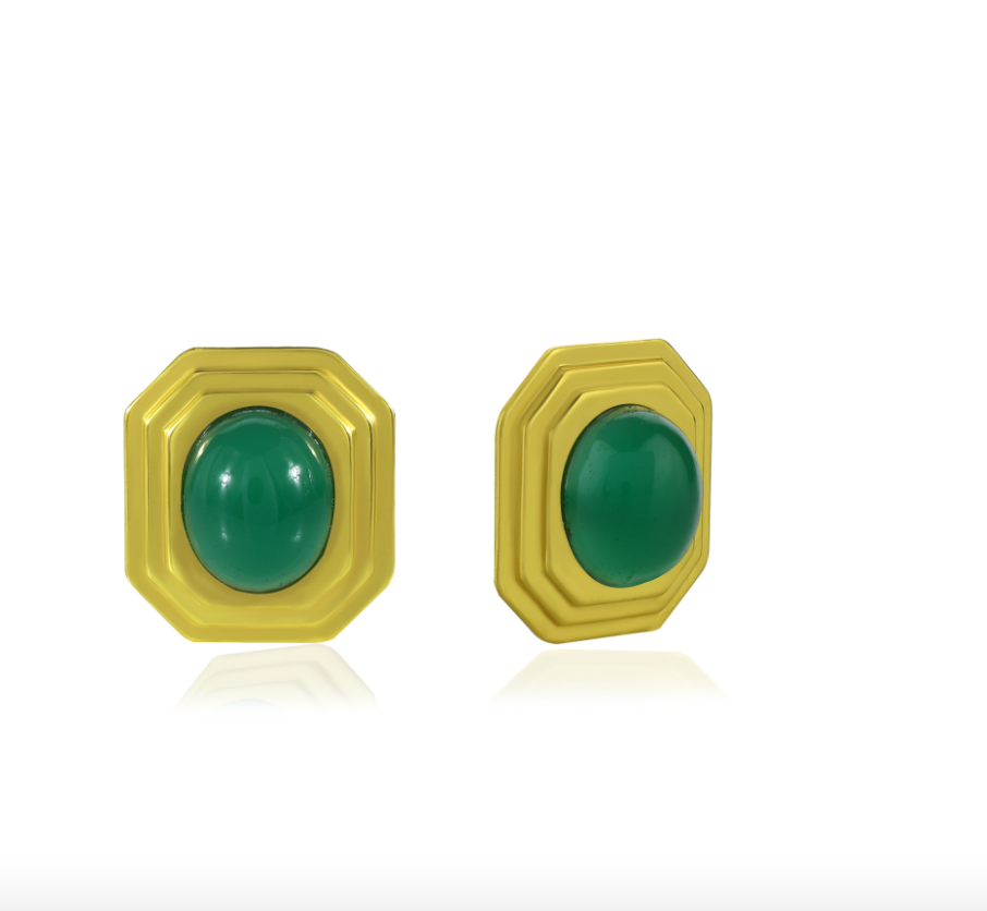 Mara Earring, Green Onyx - Millo